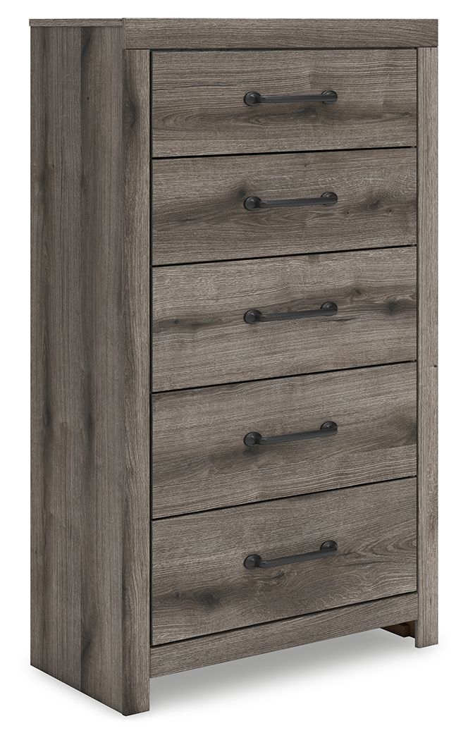 Graystorm - Five Drawer Chest - Brown Gray image 1