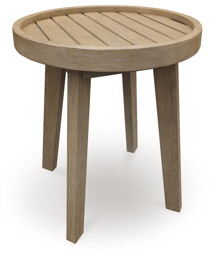 Marina Sun - Round End Table - Beige image 1