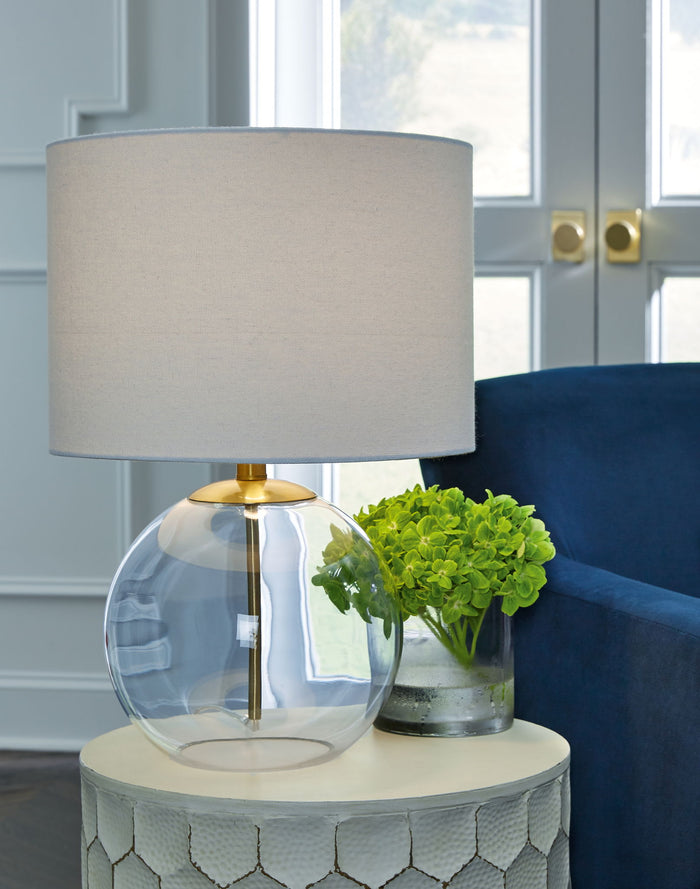 Samder - Glass Table Lamp  - White image 2