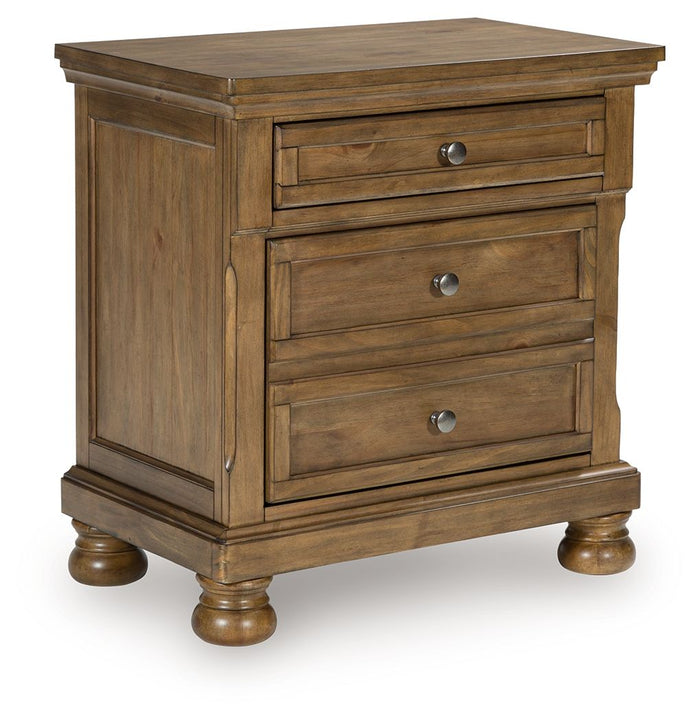 Feddinger - Two Drawer Night Stand - Medium Brown image 1