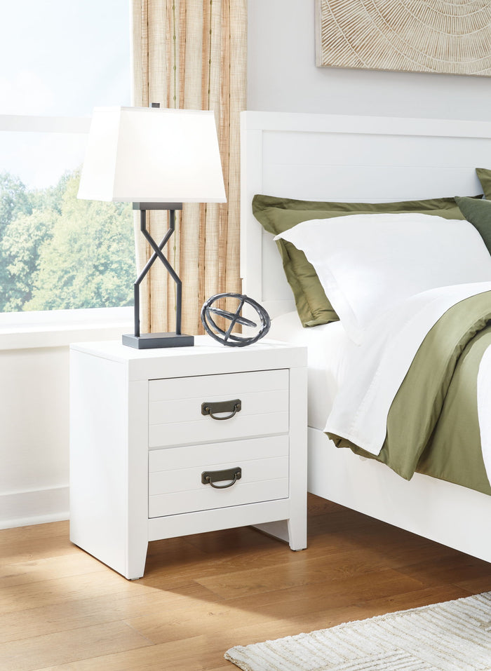 Binterglen - Two Drawer Night Stand - White image 2