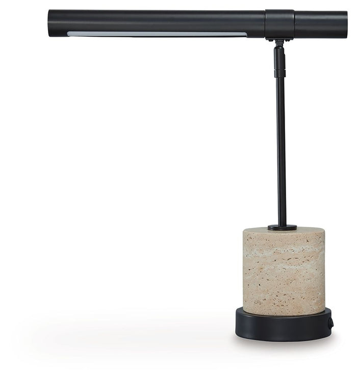 Vinmour - Metal Desk Lamp - Brown / Beige image 1