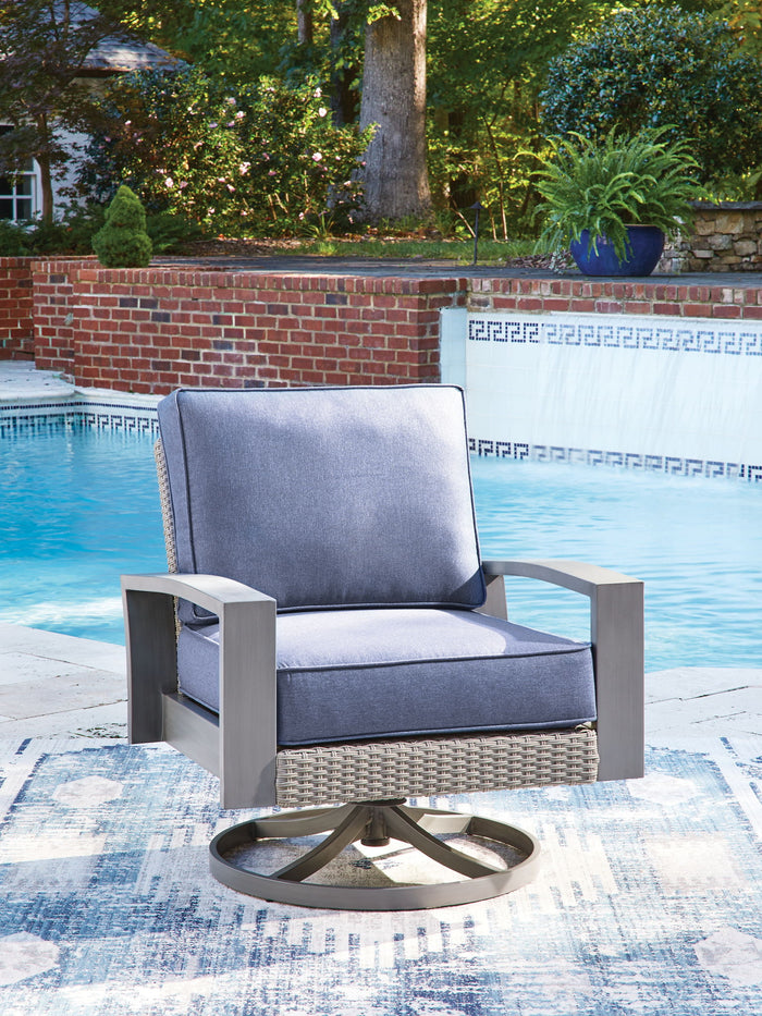 Half Moon Beach - Swivel Lounge With Cushion - Blue / Gray image 2