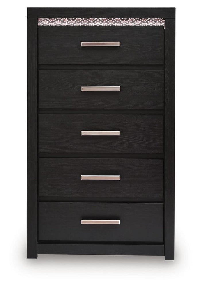 Brizmore - Five Drawer Chest - Black image 2