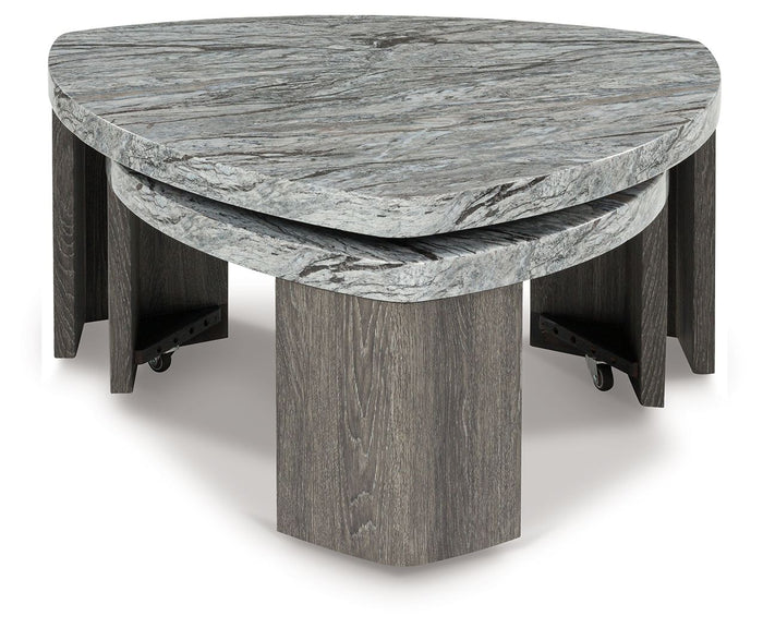 Surmour - Stacked Cocktail Table - Gray / Brown image 2