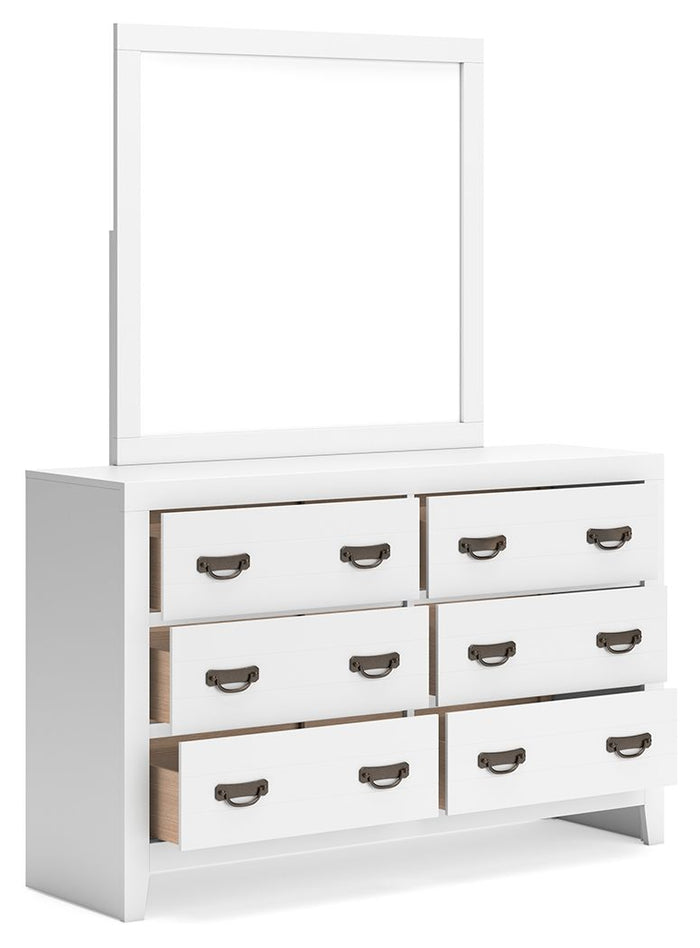 Binterglen - Dresser And Mirror - White image 2