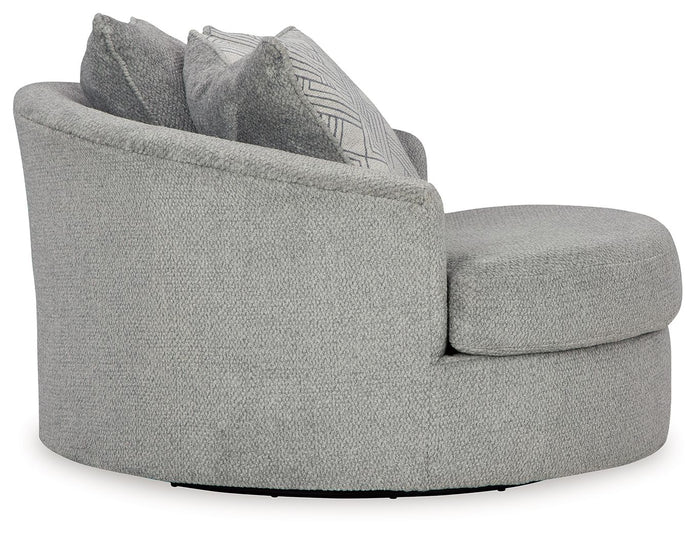 Casselbury - Oversized Swivel Accent Chair - Fabric - Cement image 2