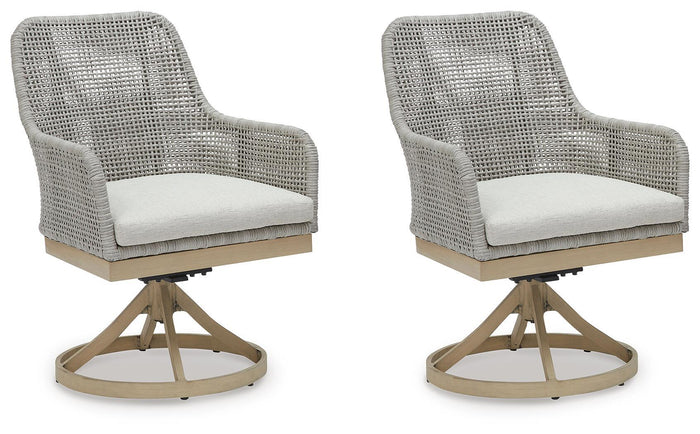 Seton Creek - Swivel Chair With Cushion (Set of 2) - Gray image 1