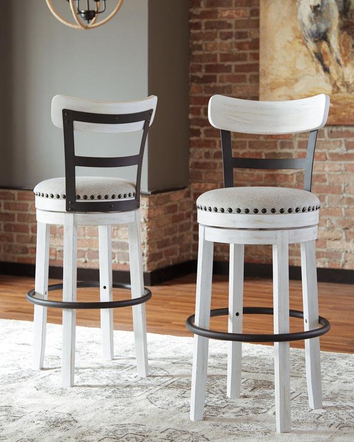 Valebeck - Tall Upholstered Swivel Barstool image 6