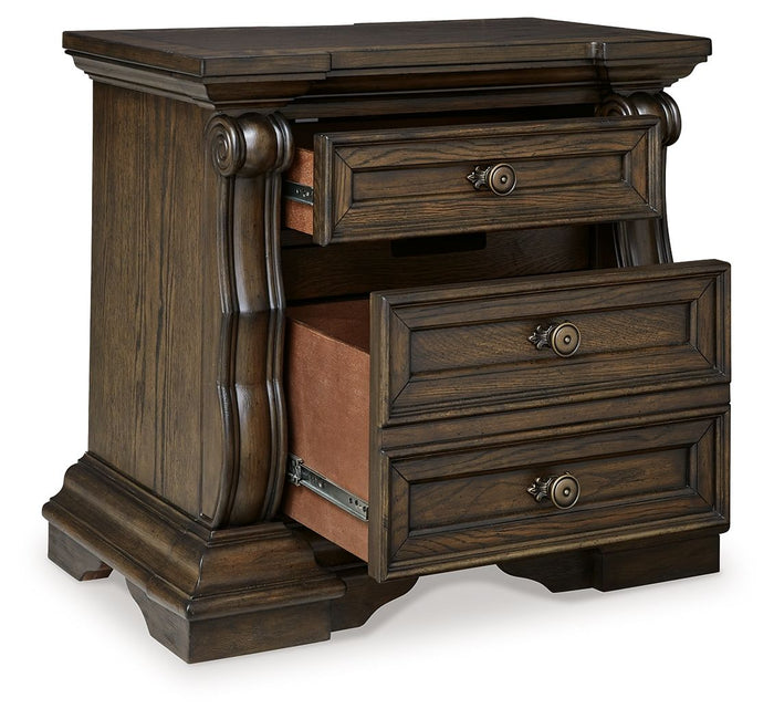 Maylee - Three Drawer Night Stand - Dark Brown image 2