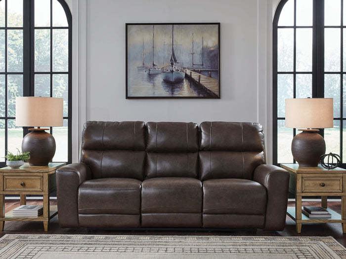 Crossplex - Power Reclining Sofa With Adjustable Headrest - Smoke image 3