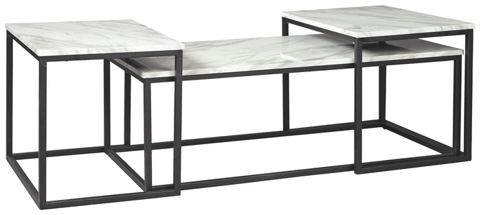 Donnesta - Occasional Table Set (Set of 3) - Gray / Black image 1