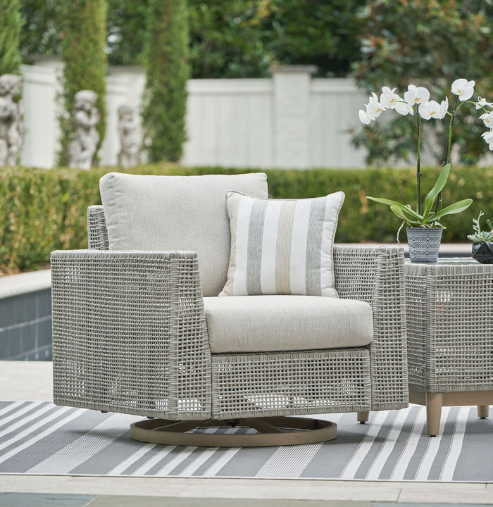 Seton Creek - Swivel Lounge With Cushion - Gray image 2