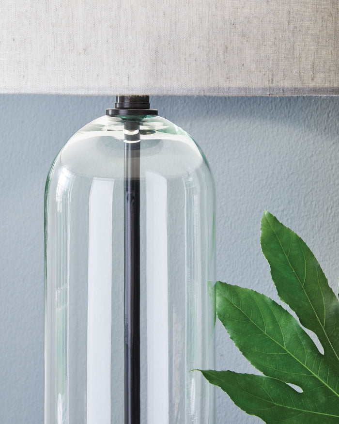 Kerrbrook - Glass Table Lamp - Clear / Black image 2