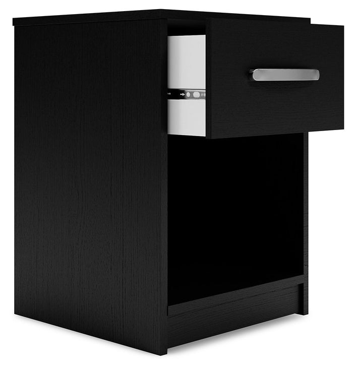 Finch - One Drawer Night Stand - Black image 2