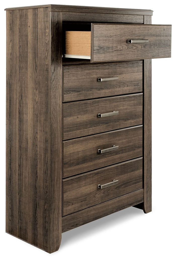 Juararo - Five Drawer Chest - Dark Brown image 2