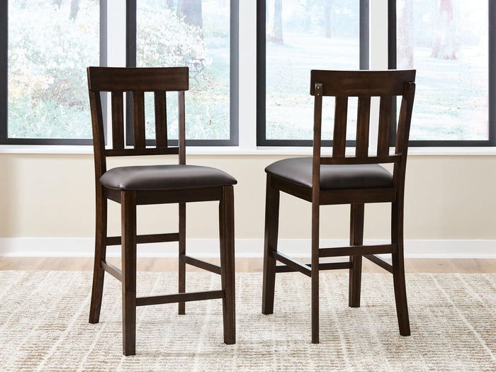 Haddigan - Upholstered Barstool (Set of 2) - Dark Brown image 2