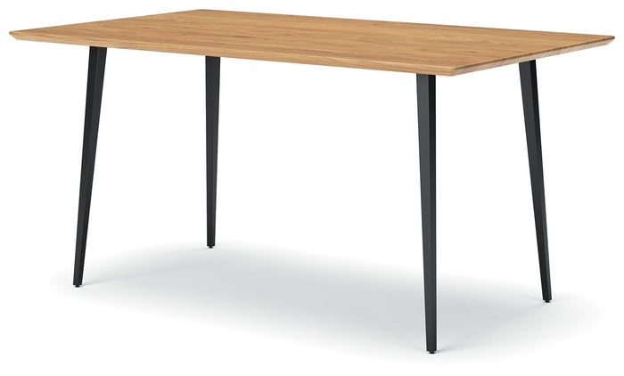 Gretlynn - Rectangular Dining Room Table - Black / Natural image 3