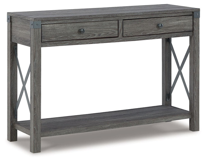 Freedan - Console Sofa Table - Grayish Brown image 1