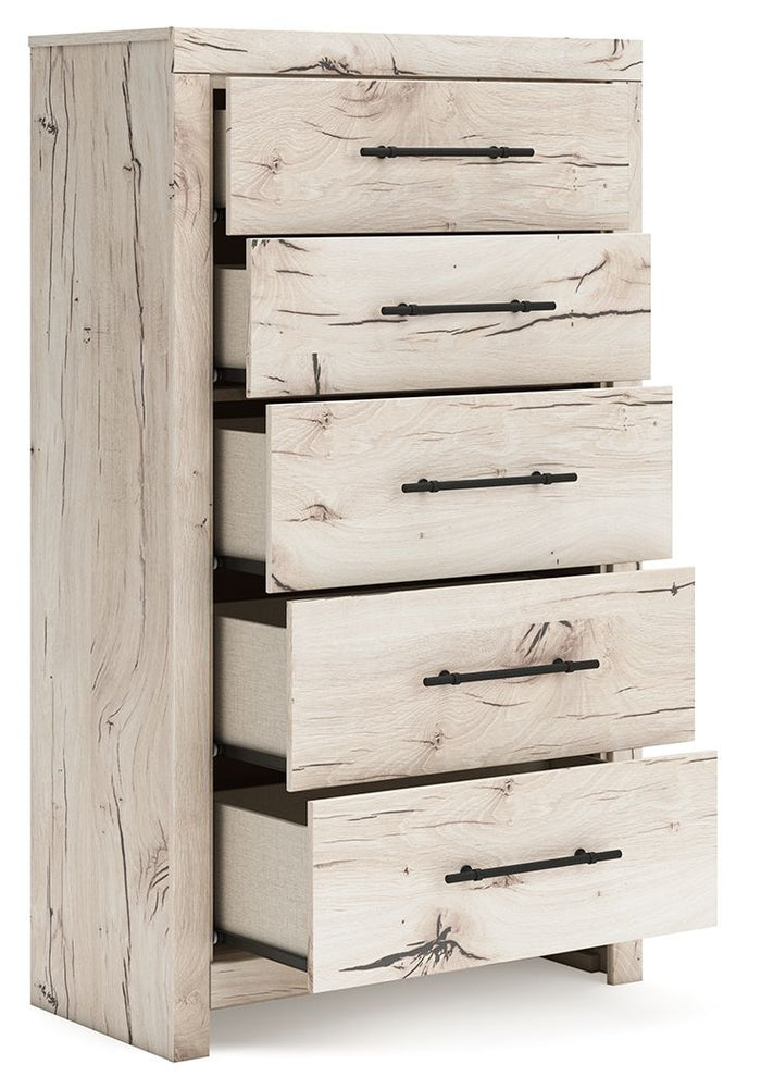 Lawroy - Five Drawer Chest - Light Natural image 2