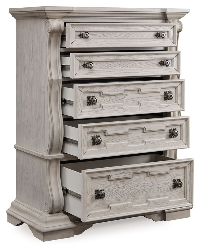Bruchandi - Five Drawer Chest - Antique White image 2