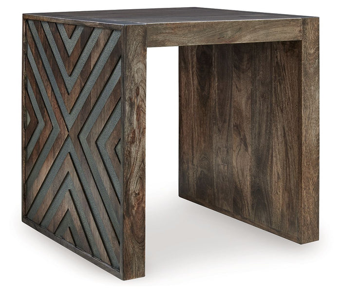 Dreggan - Square End Table - Brown image 1