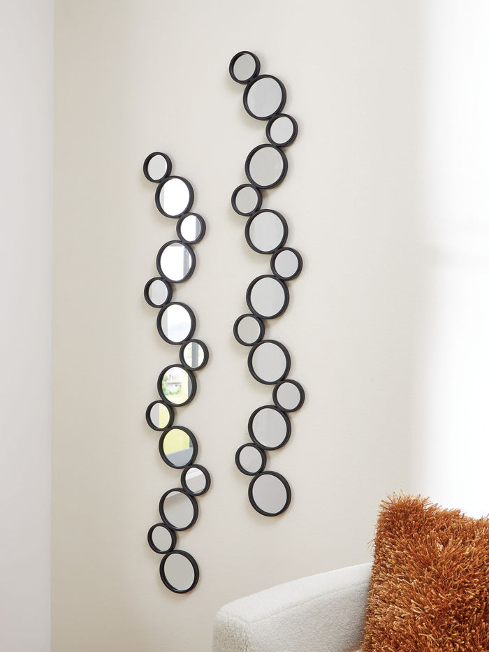 Vinler - Accent Mirror Set (Set of 2) - Black image 2