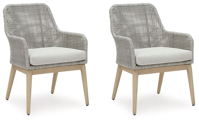 Seton Creek - Arm Chair With Cushion (Set of 2) - Gray image 1