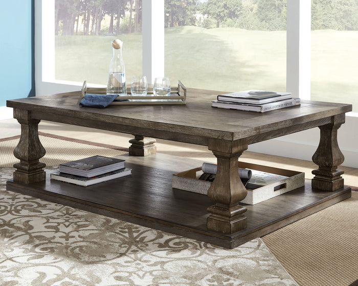 Johnelle - Rectangular Cocktail Table - Gray image 2