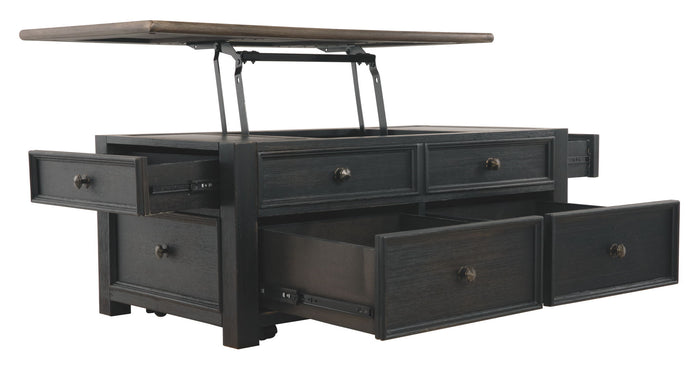 Tyler Creek - Lift Top Cocktail Table - Grayish Brown / Black image 2