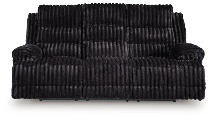Rhine Falls - Reclining Power Sofa With Drop Down Table - Onyx image 2