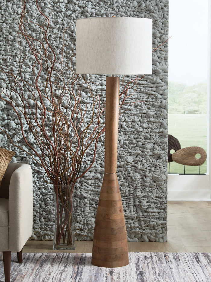 Ailsa - Wood Floor Lamp - Natural Brown image 3