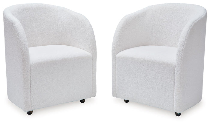 Rowanbeck - Dining Upholstered Arm Chair (Set of 2) - Ivory image 1
