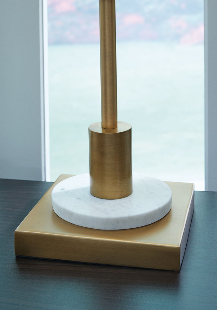 Fritzburn - Metal Table Lamp - Gold Finish / White image 2
