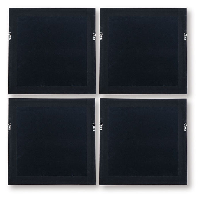 Dallbourne - Wall Art Set (Set of 4) - White / Gold Finish image 2