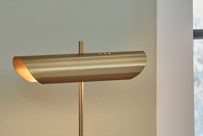 Rowleigh - Marble Desk Lamp - Gold Finish / White image 2