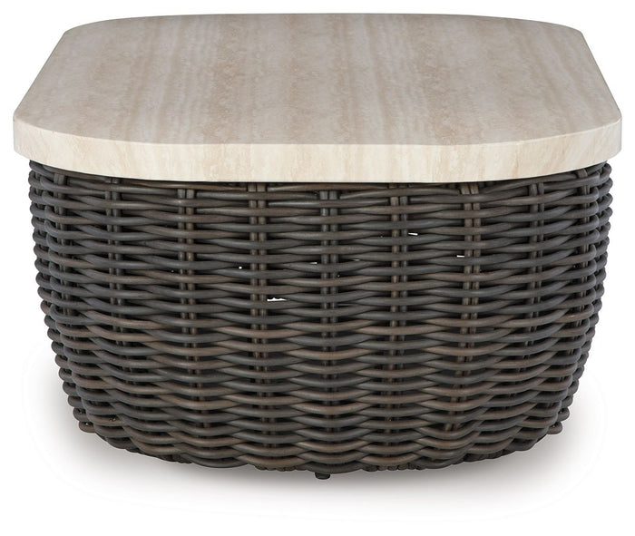 Kimora - Rectangular Cocktail Table - Beige / Dark Brown image 2
