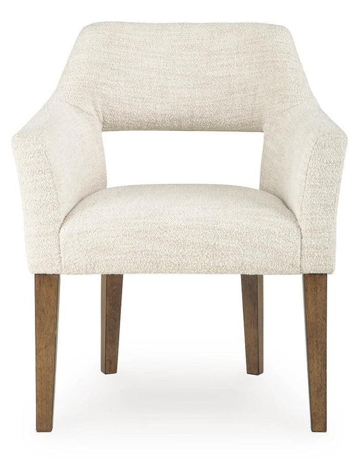 Marxmore - Dining Upholstered Arm Chair (Set of 2) - Beige / Brown image 2