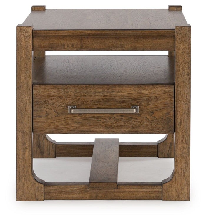 Cabalynn - Square End Table - Light Brown image 2