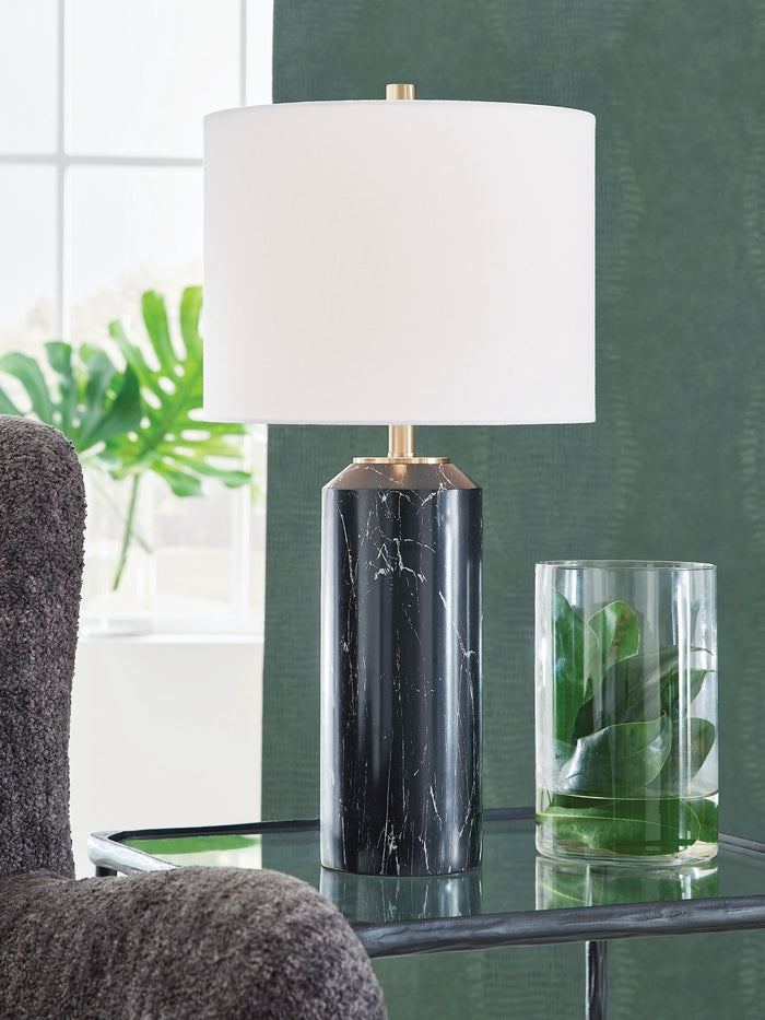 Hanzila - Poly Table Lamp - Black / Gold Finish image 2