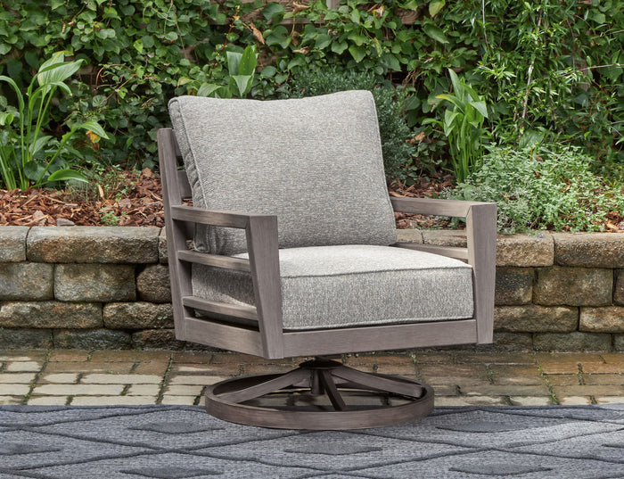 Hillside Barn - Swivel Lounge W/ Cushion - Gray / Brown image 2