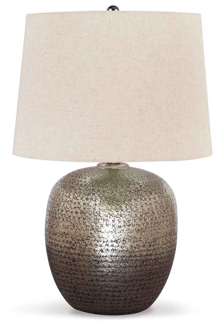 Magalie - Metal Table Lamp  - Antique Silver Finish image 1