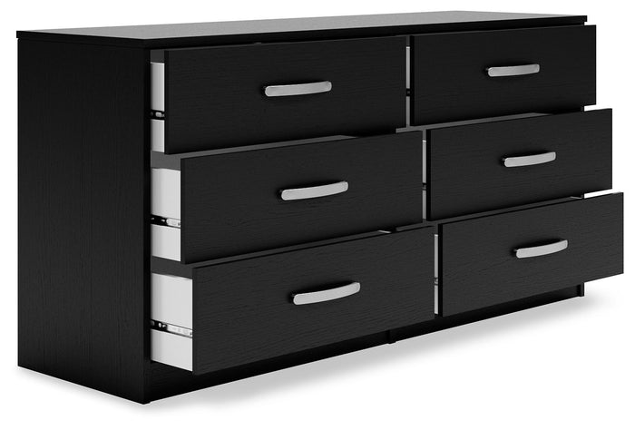 Finch - Six Drawer Dresser - Black image 3