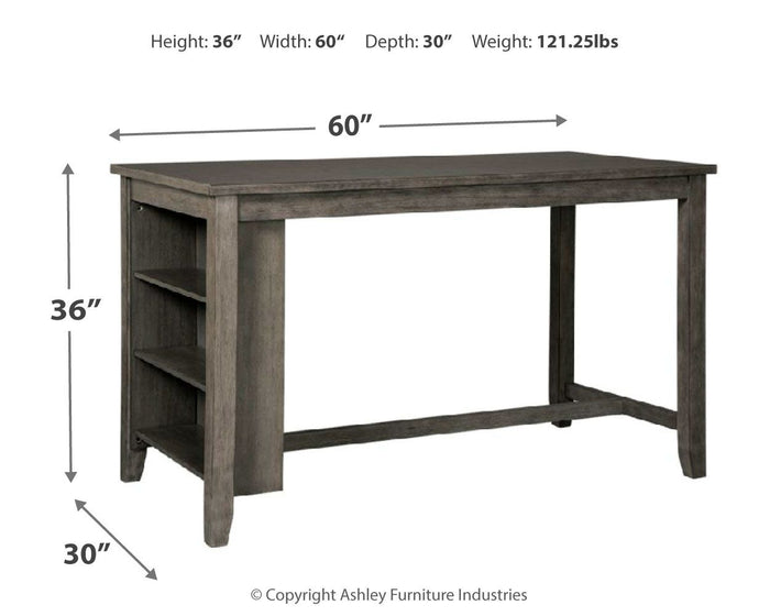 Caitbrook - Rectangular Dining Room Counter Table - Gray image 3