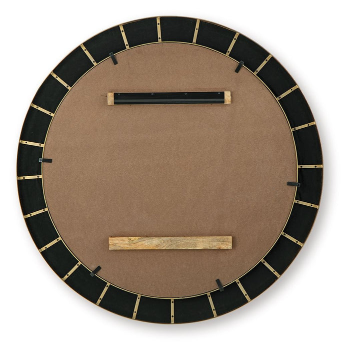 Corinsworth - Accent Mirror - Charcoal / Brass Finish image 3