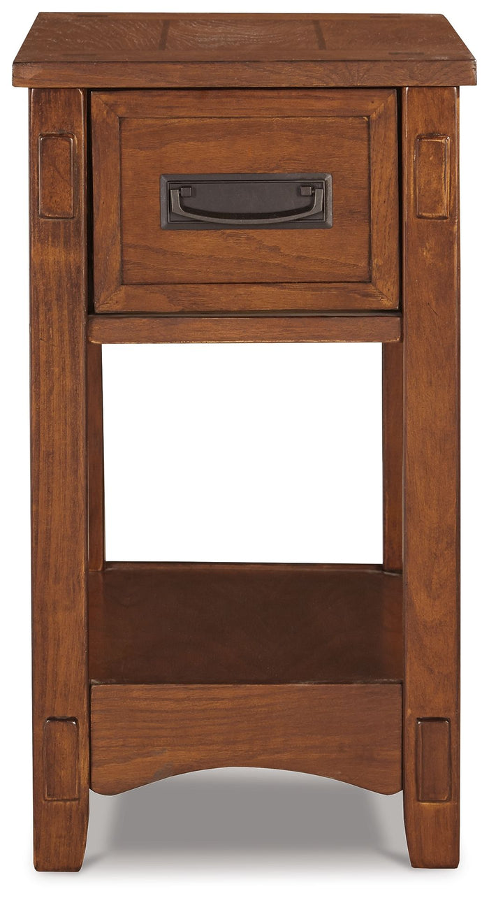 Breegin - Chair Side End Table - 1 Drawer - Brown image 2