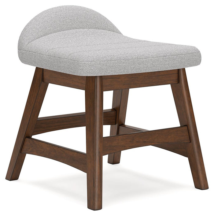 Lyncott - Home Office Desk Chair - Light Gray / Brown image 3