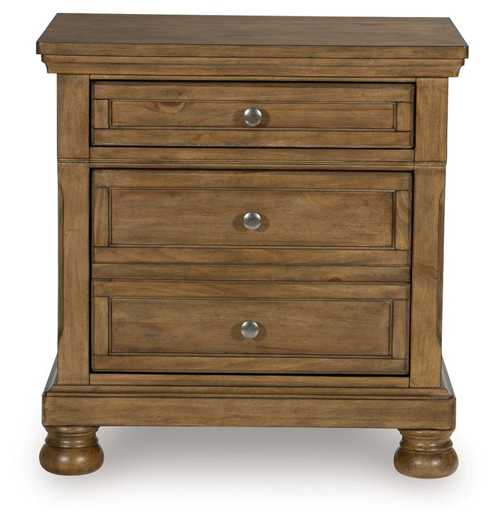 Feddinger - Two Drawer Night Stand - Medium Brown image 4