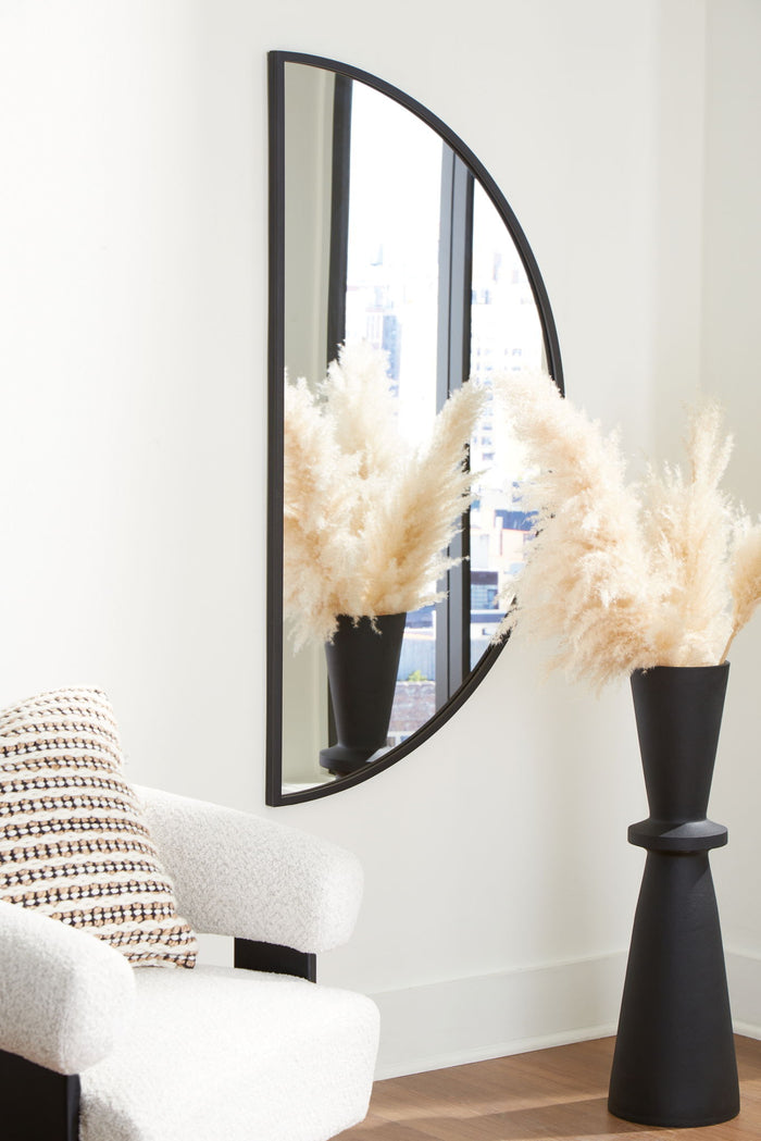 Denlow - Accent Mirror - Black image 2