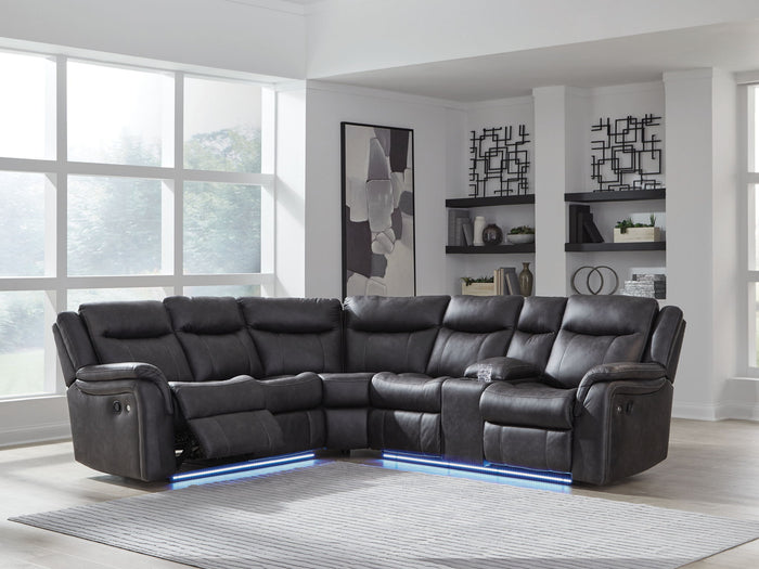 Sultan Meadow - 2-Piece Reclining Sectional - Carbon image 3